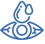 Icon of an eye and an eyedrop.